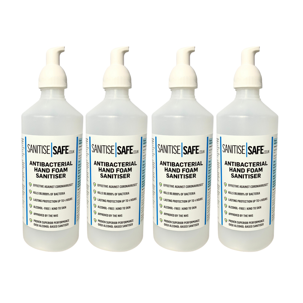 Sanitise Safe® Foam Hand Sanitiser with Moisturiser  | Refillable | Zero Alcohol | 500 ml